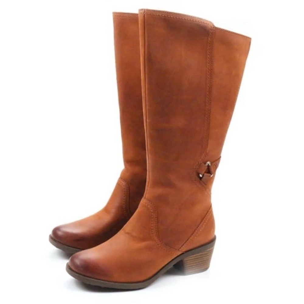 Teva Foxy Tall leather boots cognac leather size 6.5